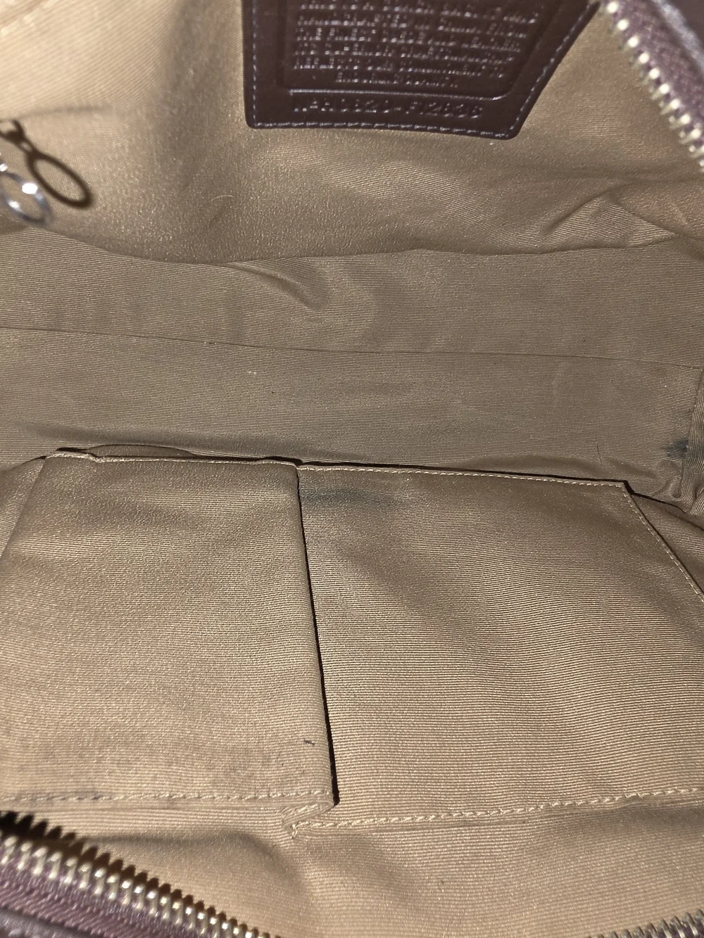 Coach Classic Dark Brown Suede Tote Bag with Metal Ring Accents